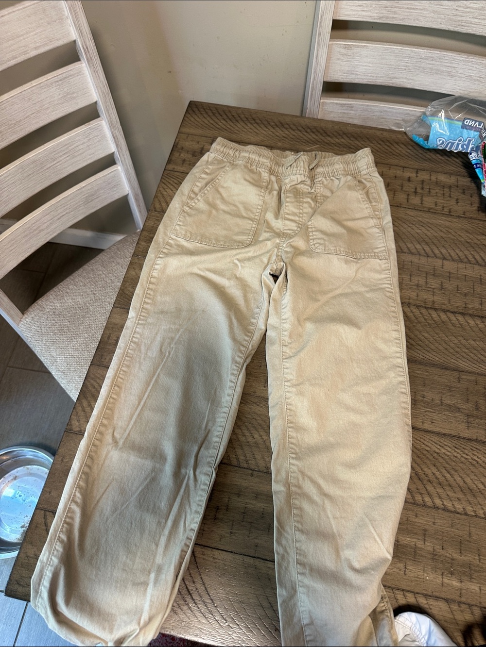 Men's Beige Casual Drawstring Pants